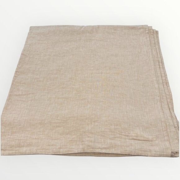 Saatva Heritage Flax Linen Queen Duvet Cover and Sham Pillow Case Set Beige - Picture 3 of 12